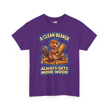 "A Clean Beaver Always Gets More Wood" Stag Do T-Shirt