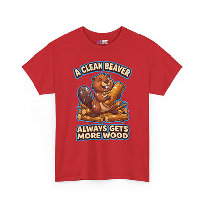 "A Clean Beaver Always Gets More Wood" Stag Do T-Shirt