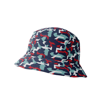 The Combat2Coffee Army Camo Shirt features a geometric camouflage pattern in blue, white, red, and grey—ideal for supporting veterans and promoting mental health awareness.