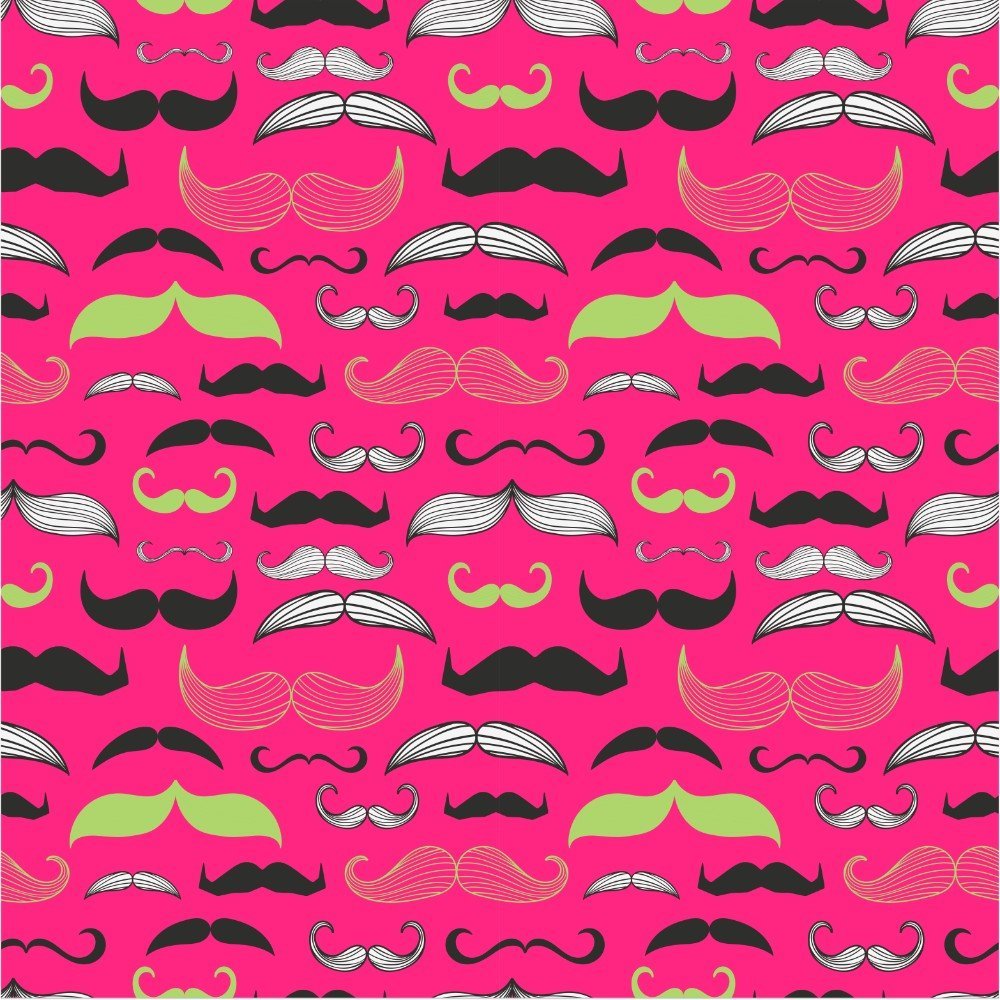 The Movember Shirt features a seamless pattern of black, white, and yellow mustaches on a bright pink background. This playful design is perfect for making a fun statement during Movember or any moustache-themed event.
