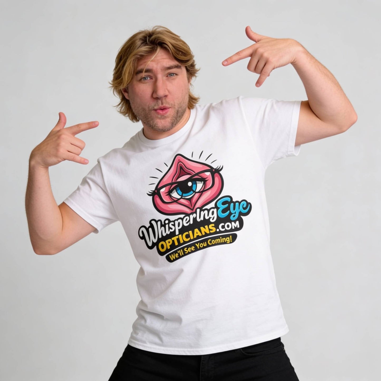Whispering Eye Opticians Logo Tee (We'll See You Coming!)
