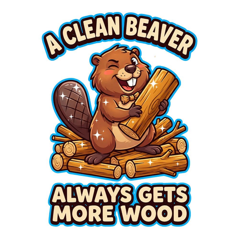 A Clean Beaver Always Gets More Wood Funny Sweatshirt - Shit Shirt Club 