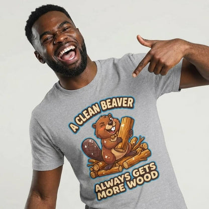 "A Clean Beaver Always Gets More Wood" Stag Do Tee - Shit Shirt Club 