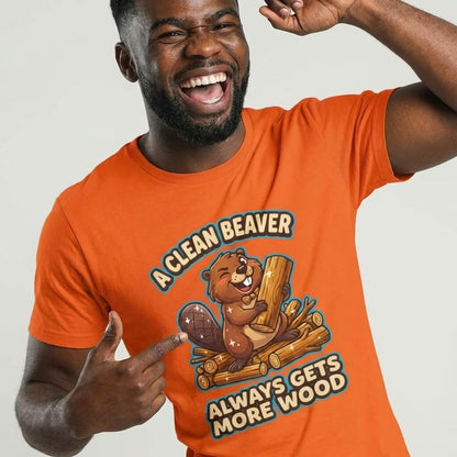 "A Clean Beaver Always Gets More Wood" Stag Do Tee - Shit Shirt Club 