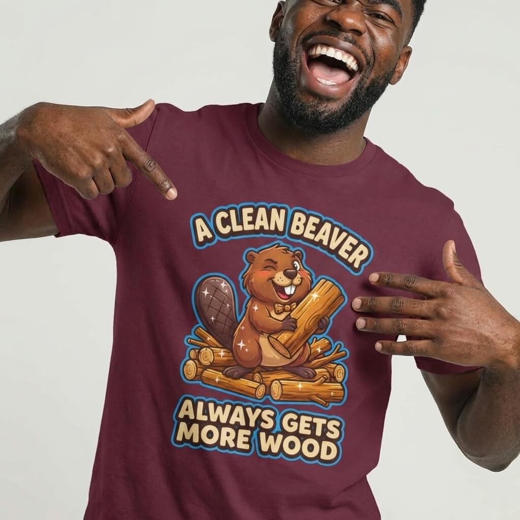 "A Clean Beaver Always Gets More Wood" Stag Do Tee - Shit Shirt Club 