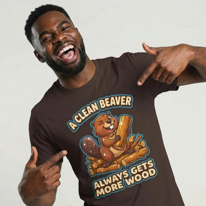 "A Clean Beaver Always Gets More Wood" Stag Do Tee - Shit Shirt Club 