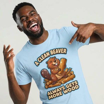 "A Clean Beaver Always Gets More Wood" Stag Do Tee - Shit Shirt Club 