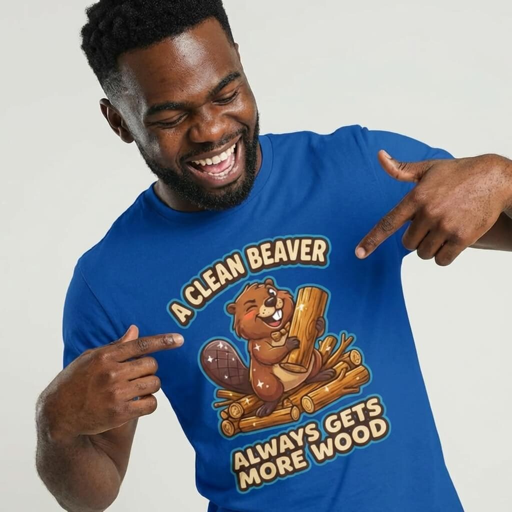"A Clean Beaver Always Gets More Wood" Stag Do Tee - Shit Shirt Club 