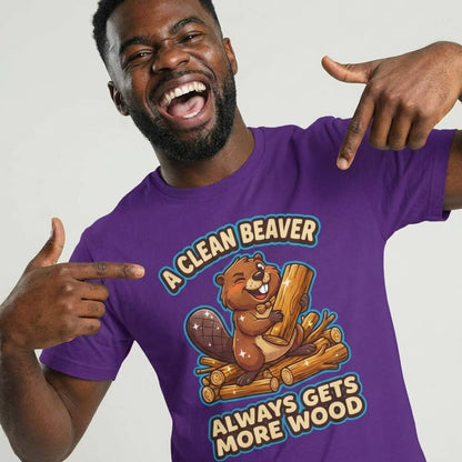 "A Clean Beaver Always Gets More Wood" Stag Do Tee - Shit Shirt Club 