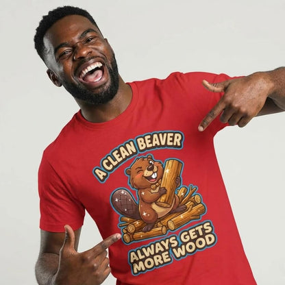 "A Clean Beaver Always Gets More Wood" Stag Do Tee - Shit Shirt Club 