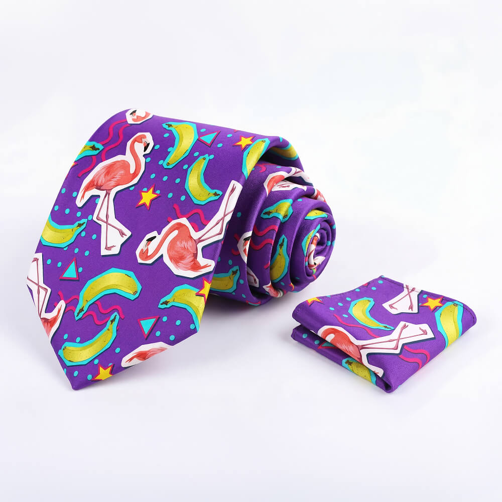 Bananas For Flamingos Tie Set - Shit Shirt Club 