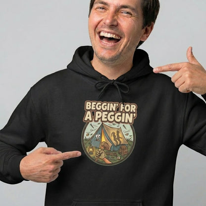 Beggin' For A Peggin' Funny Camping Hoodie - Shit Shirt Club 