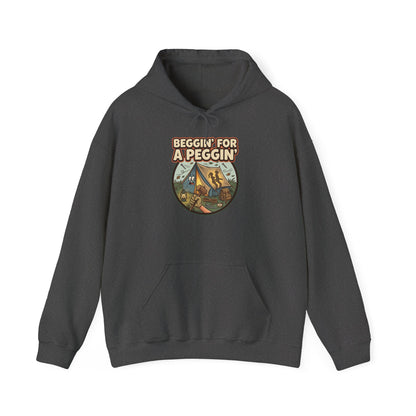 Beggin' For A Peggin' Funny Camping Hoodie - Shit Shirt Club 