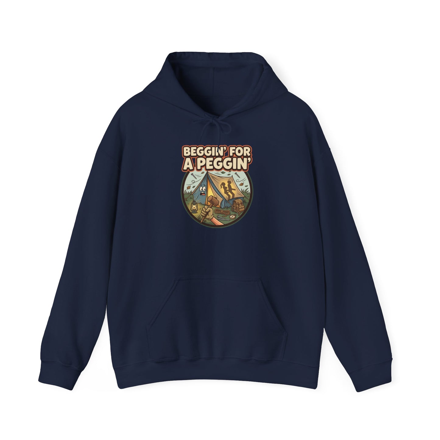 Beggin' For A Peggin' Funny Camping Hoodie - Shit Shirt Club 