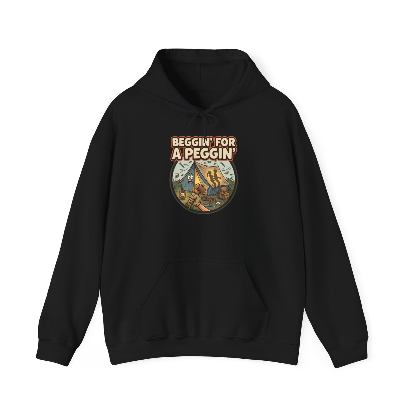 Beggin' For A Peggin' Funny Camping Hoodie - Shit Shirt Club 