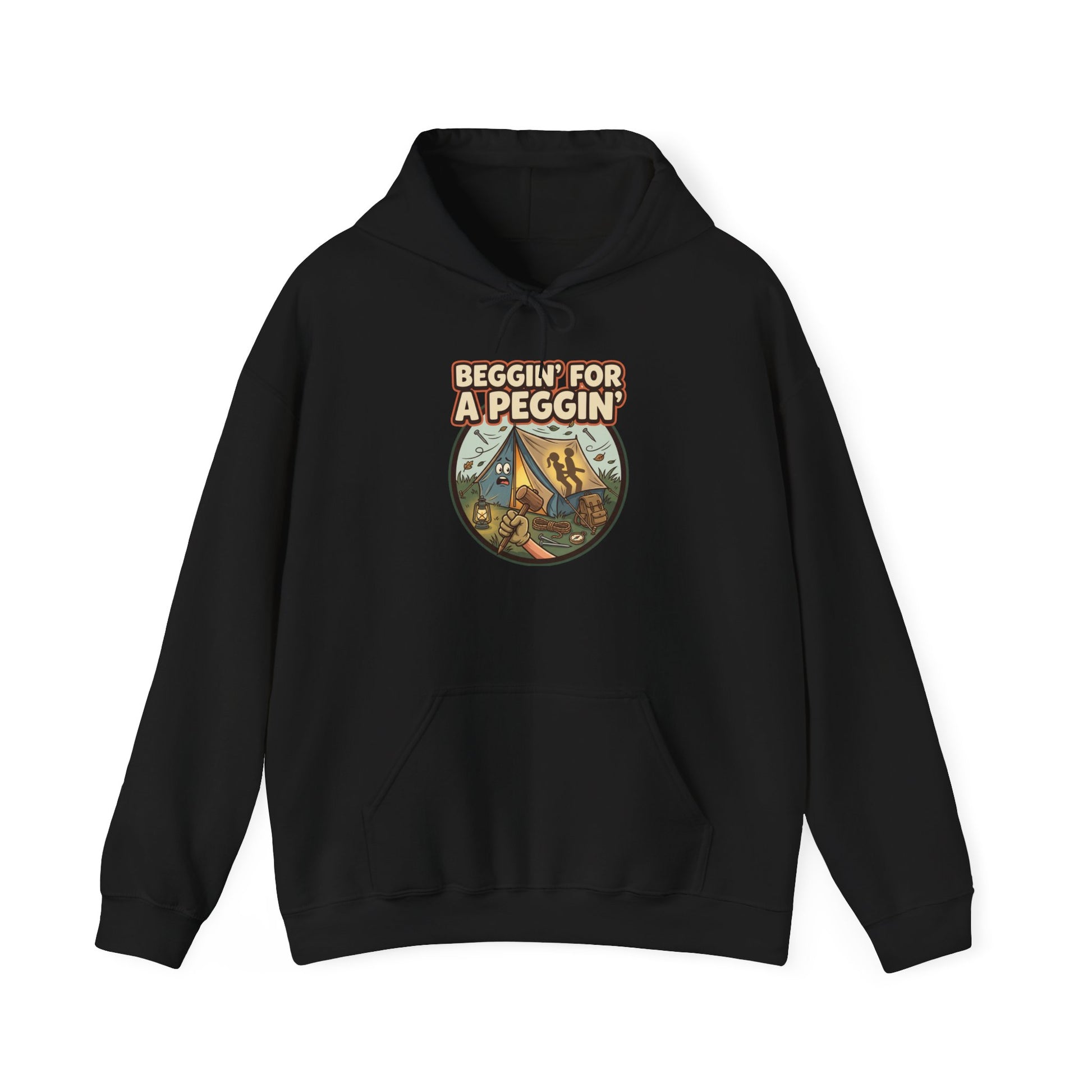 Beggin' For A Peggin' Funny Camping Hoodie - Shit Shirt Club 
