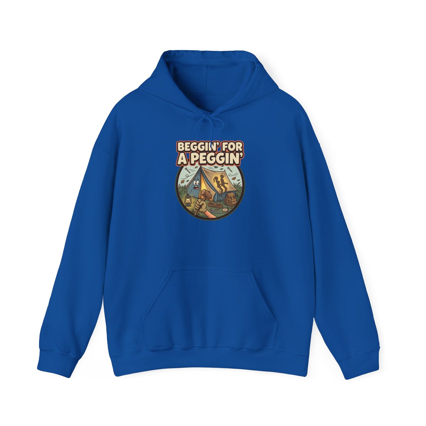 Beggin' For A Peggin' Funny Camping Hoodie - Shit Shirt Club 