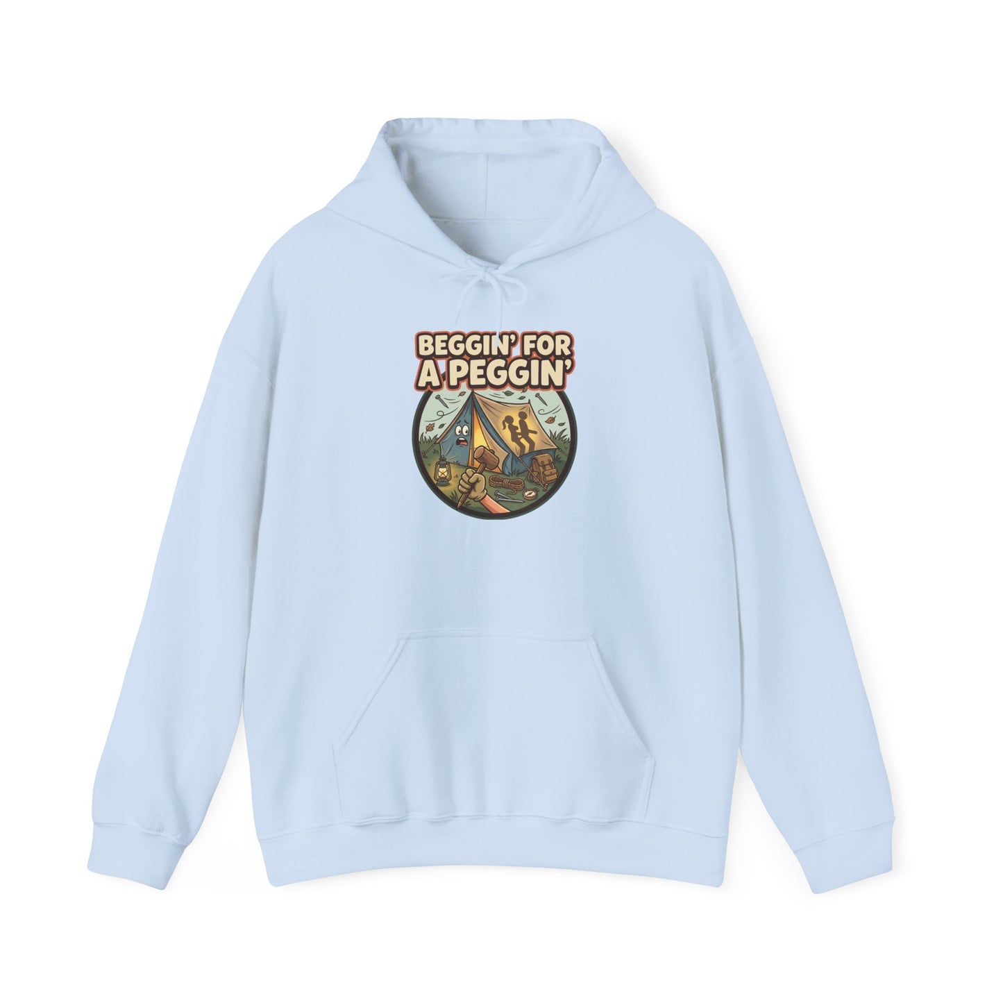 Beggin' For A Peggin' Funny Camping Hoodie - Shit Shirt Club 