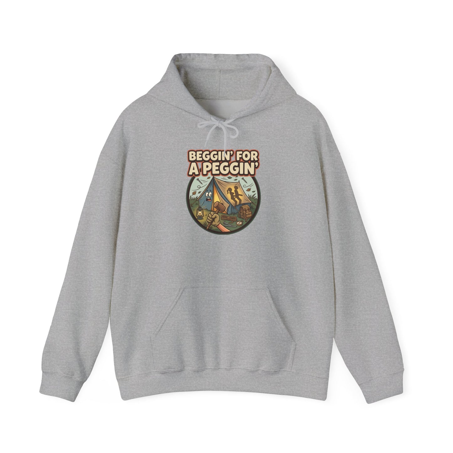 Beggin' For A Peggin' Funny Camping Hoodie - Shit Shirt Club 