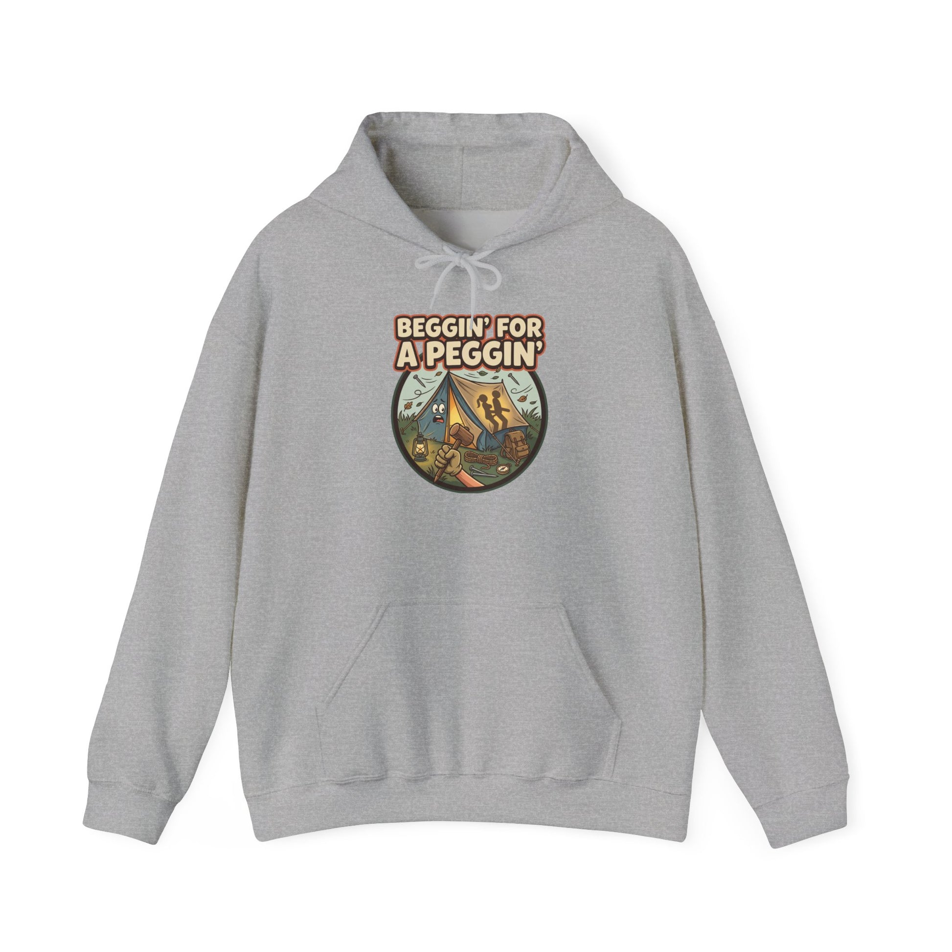 Beggin' For A Peggin' Funny Camping Hoodie - Shit Shirt Club 