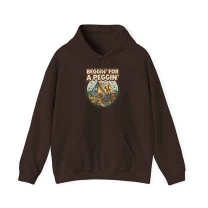 Beggin' For A Peggin' Funny Camping Hoodie - Shit Shirt Club 