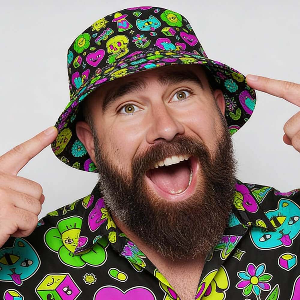 Black Out Mushroom Bucket Hat - Shit Shirt Club 