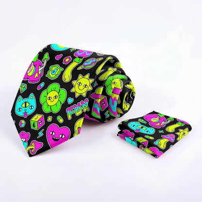 Black Out Mushroom Tie Set - Shit Shirt Club 