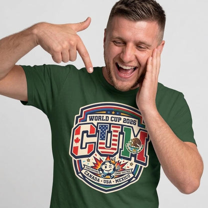 CUM World Cup 2026 T-Shirt | Funny World Cup 2026 Football Tee - Shit Shirt Club 