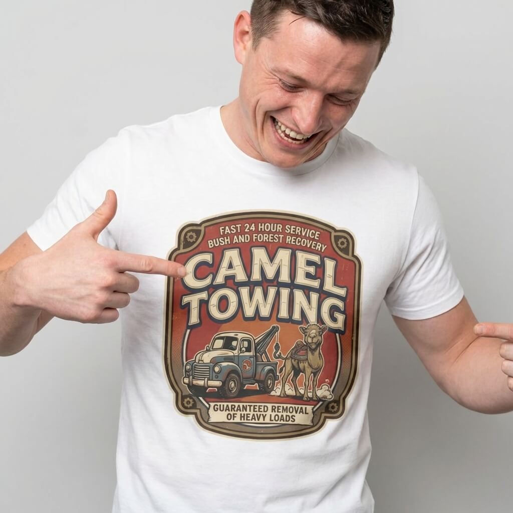 Camel Towing Funny Tee - Shit Shirt Club 