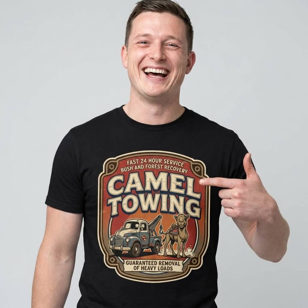 Camel Towing Funny Tee - Shit Shirt Club 