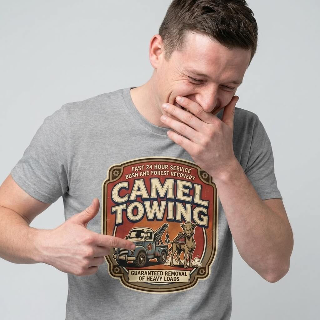 Camel Towing Funny Tee - Shit Shirt Club 
