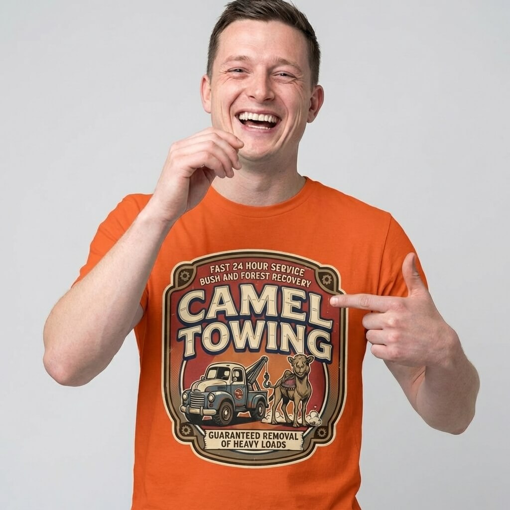 Camel Towing Funny Tee - Shit Shirt Club 