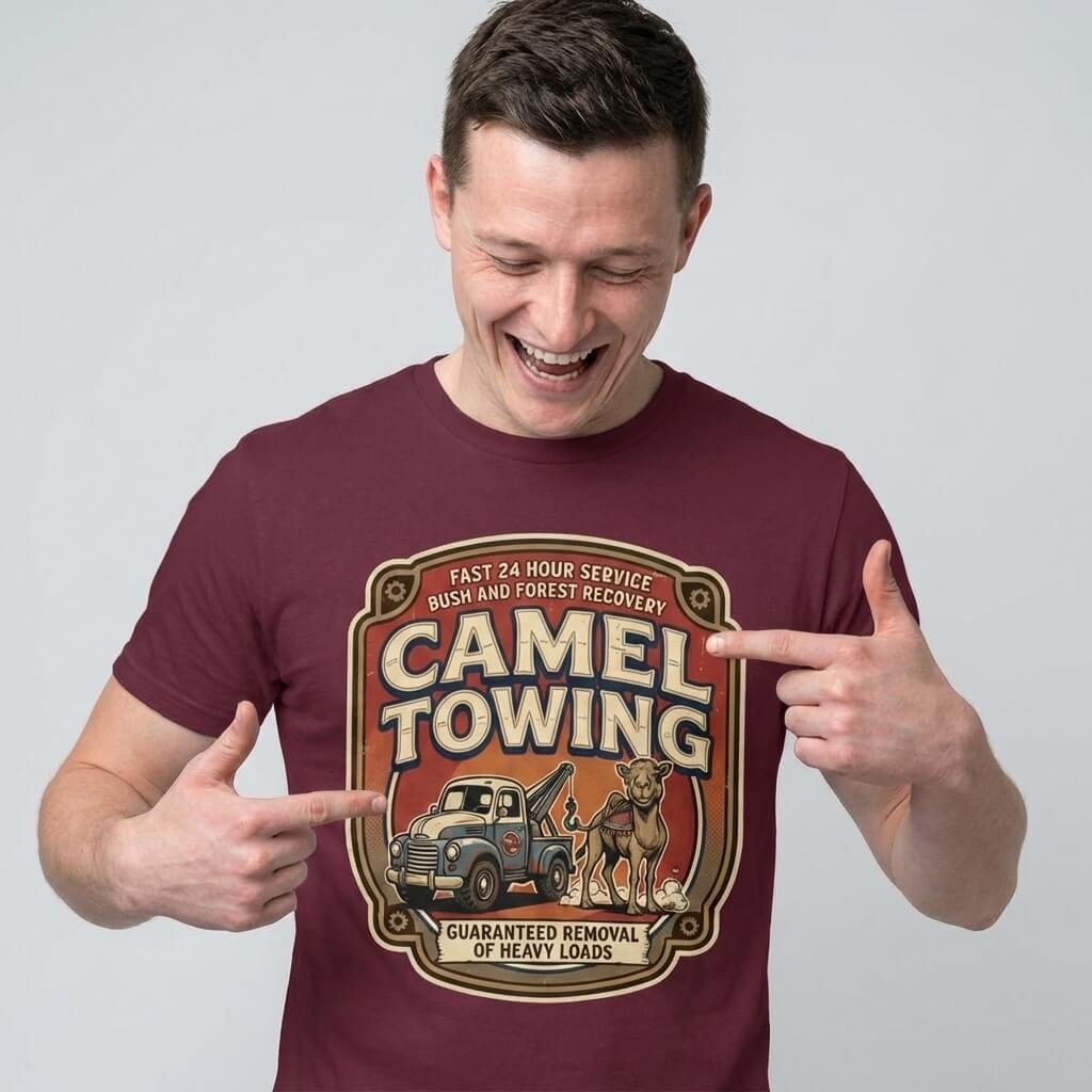 Camel Towing Funny Tee - Shit Shirt Club 