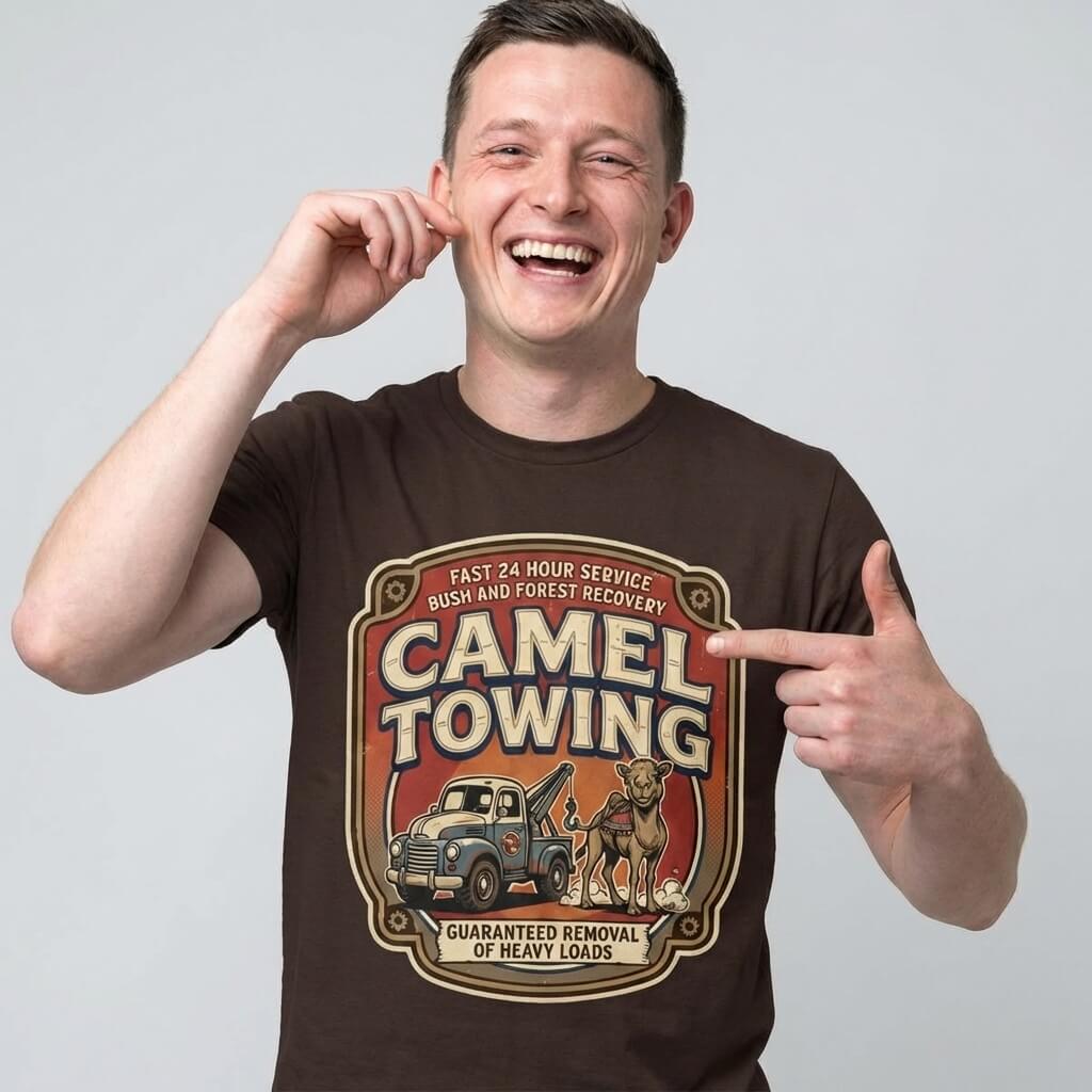Camel Towing Funny Tee - Shit Shirt Club 