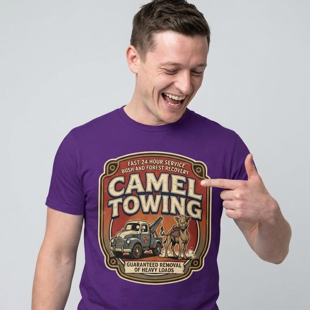 Camel Towing Funny Tee - Shit Shirt Club 