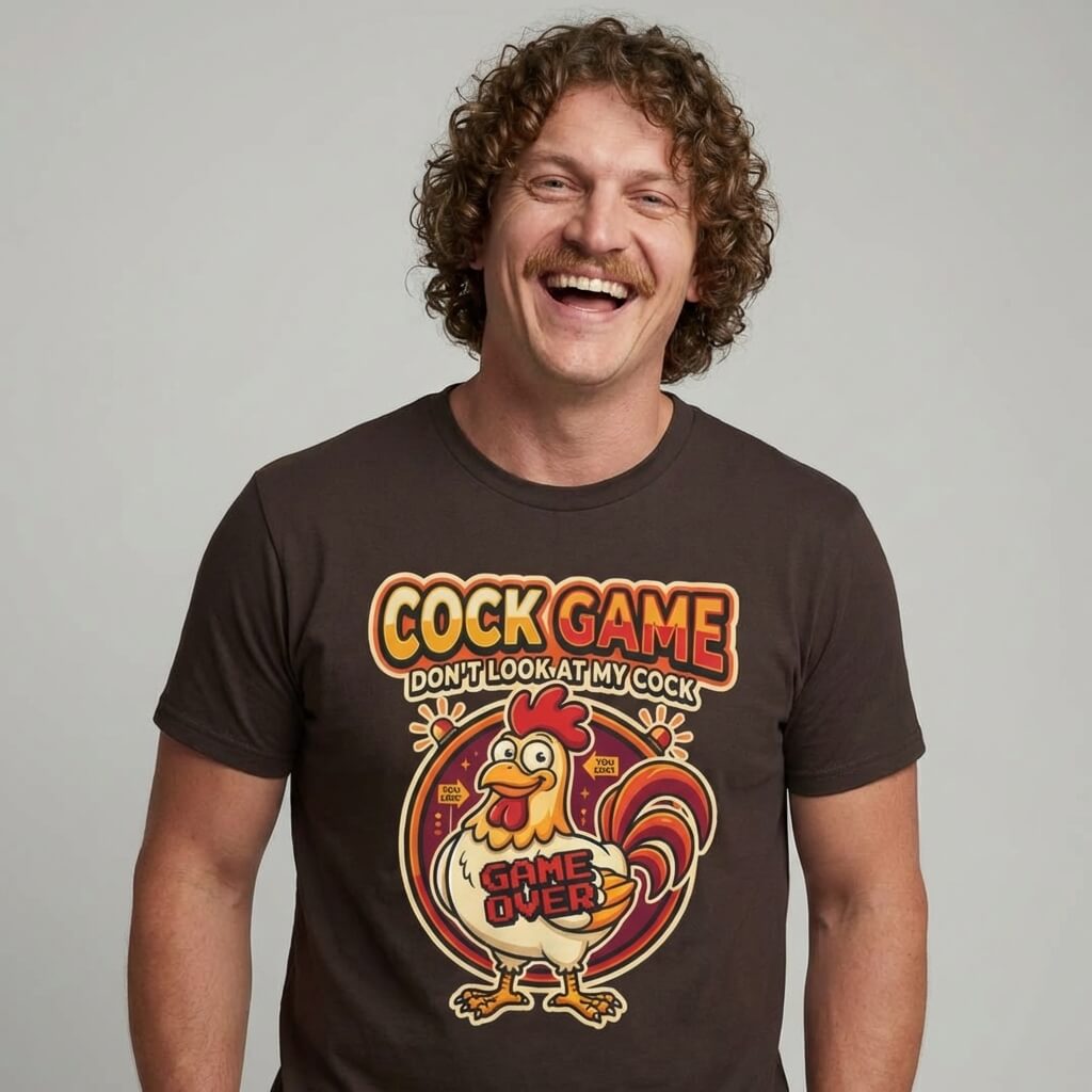 Cock Game: Don't Look at My Cock Funny Tee - Shit Shirt Club 
