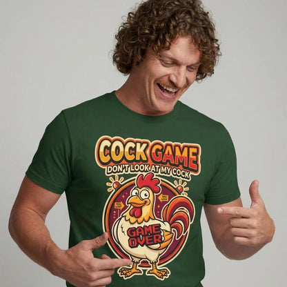 Cock Game: Don't Look at My Cock Funny Tee - Shit Shirt Club 