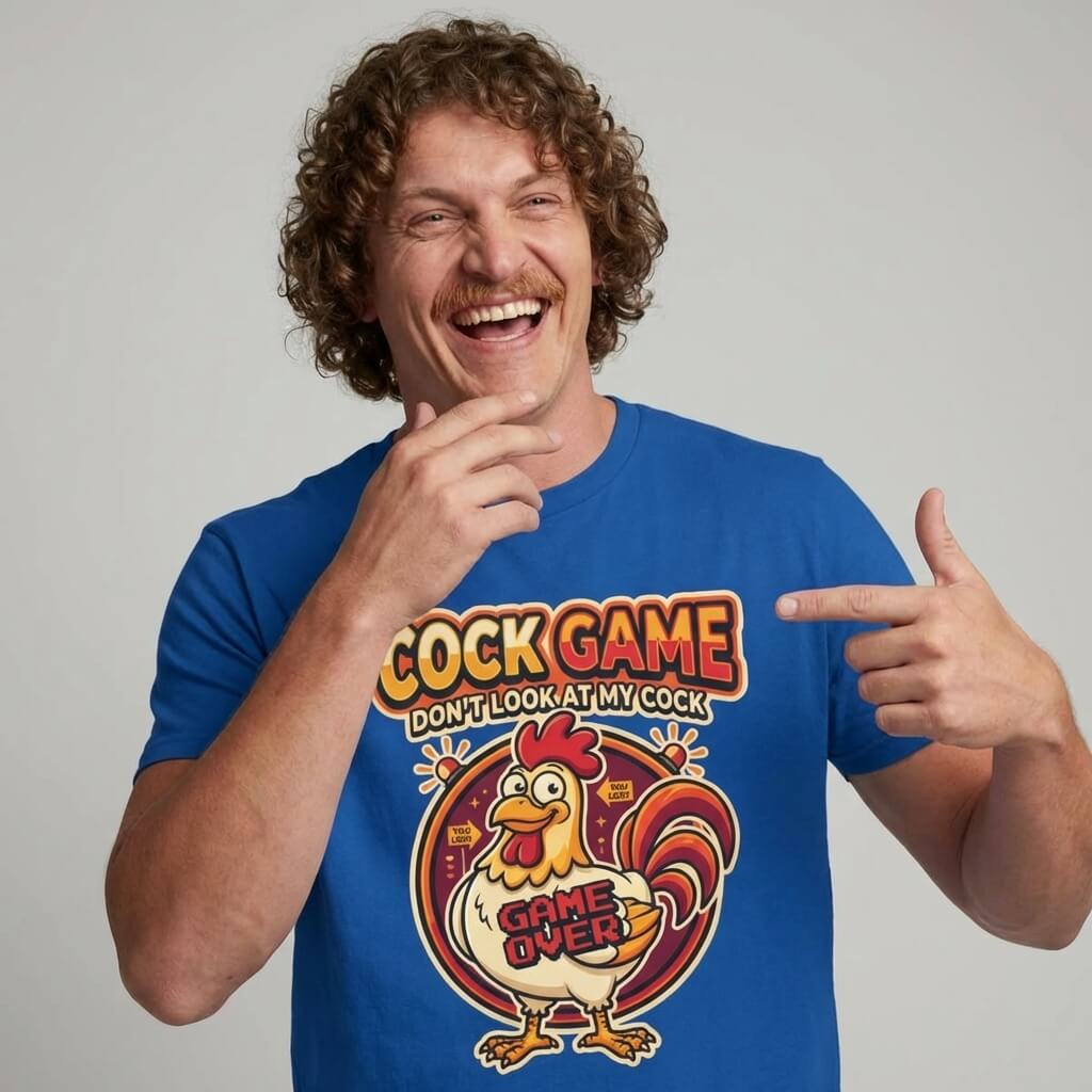 Cock Game: Don't Look at My Cock Funny Tee - Shit Shirt Club 