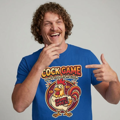 Cock Game: Don't Look at My Cock Funny Tee - Shit Shirt Club 