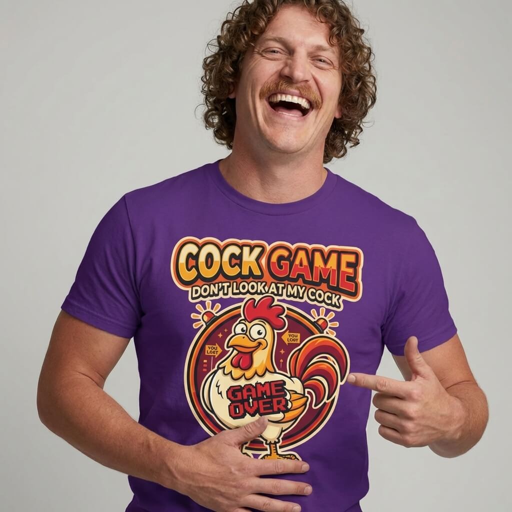 Cock Game: Don't Look at My Cock Funny Tee - Shit Shirt Club 