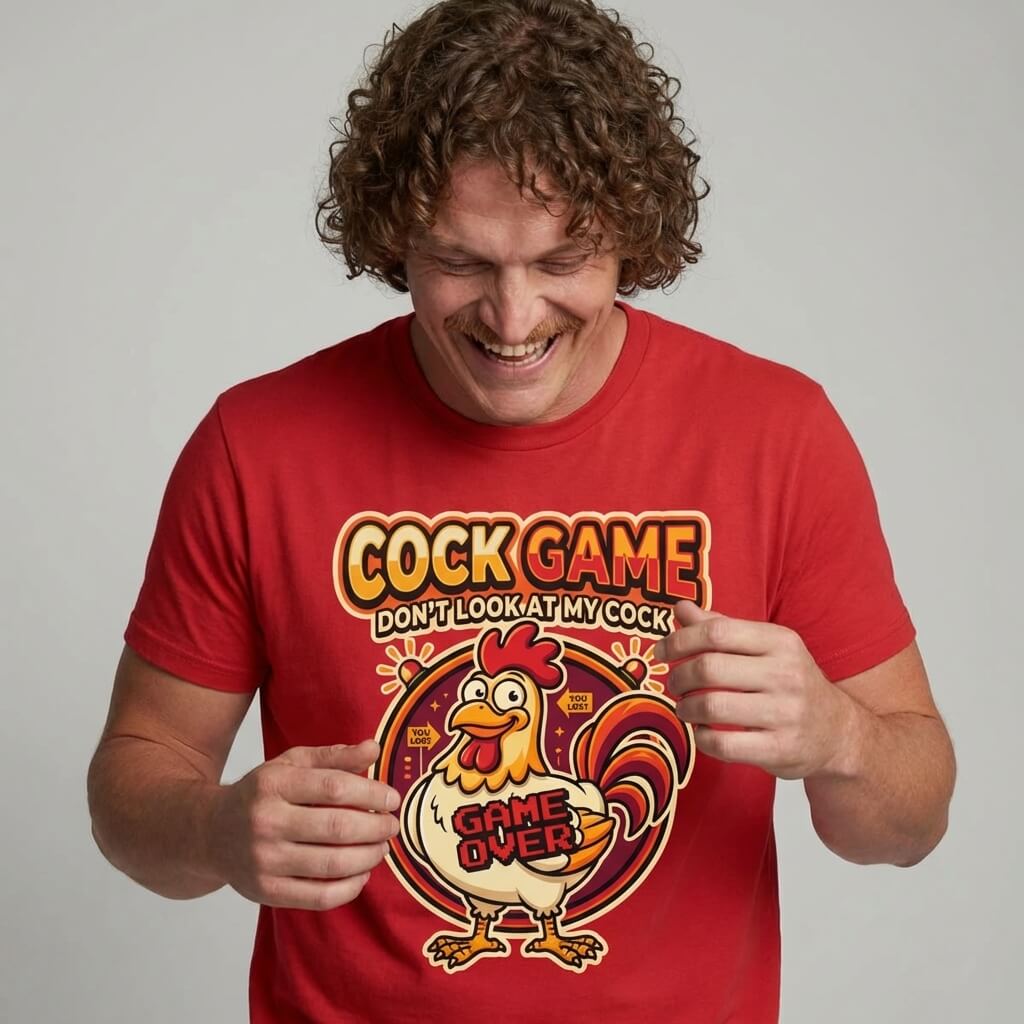 Cock Game: Don't Look at My Cock Funny Tee - Shit Shirt Club 