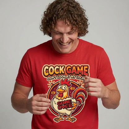 Cock Game: Don't Look at My Cock Funny Tee - Shit Shirt Club 