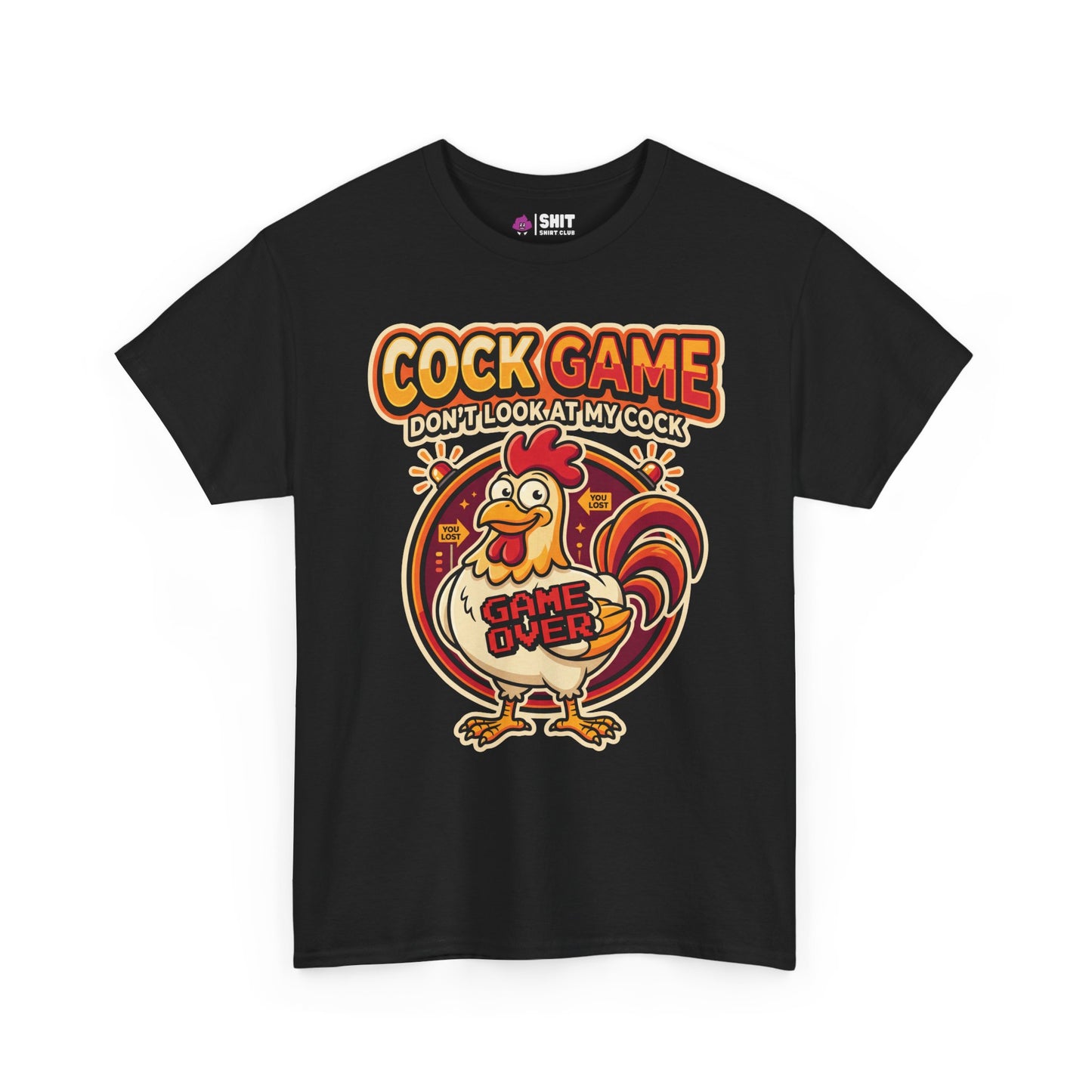 Cock Game: Don't Look at My Cock Funny Tee - Shit Shirt Club 