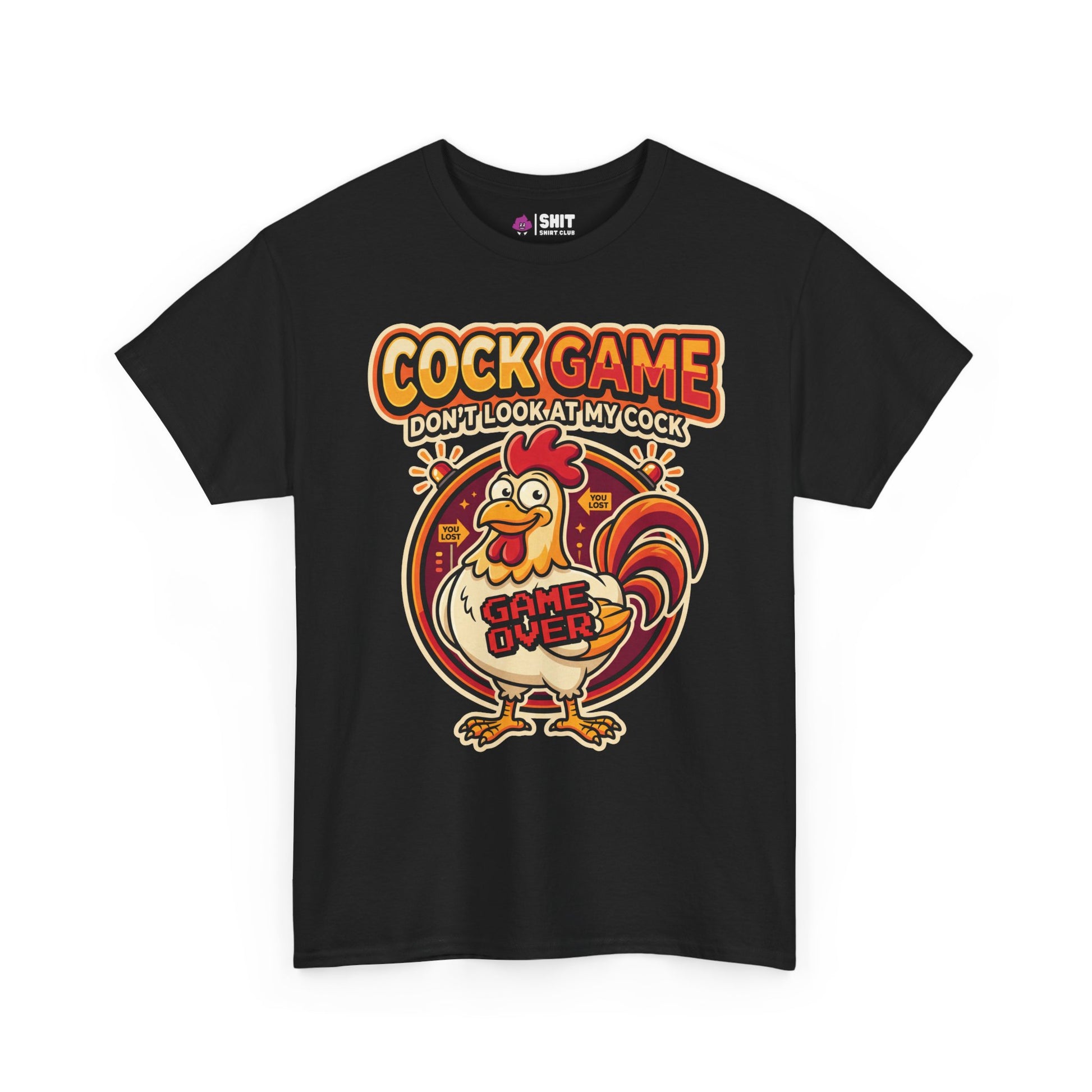 Cock Game: Don't Look at My Cock Funny Tee - Shit Shirt Club 