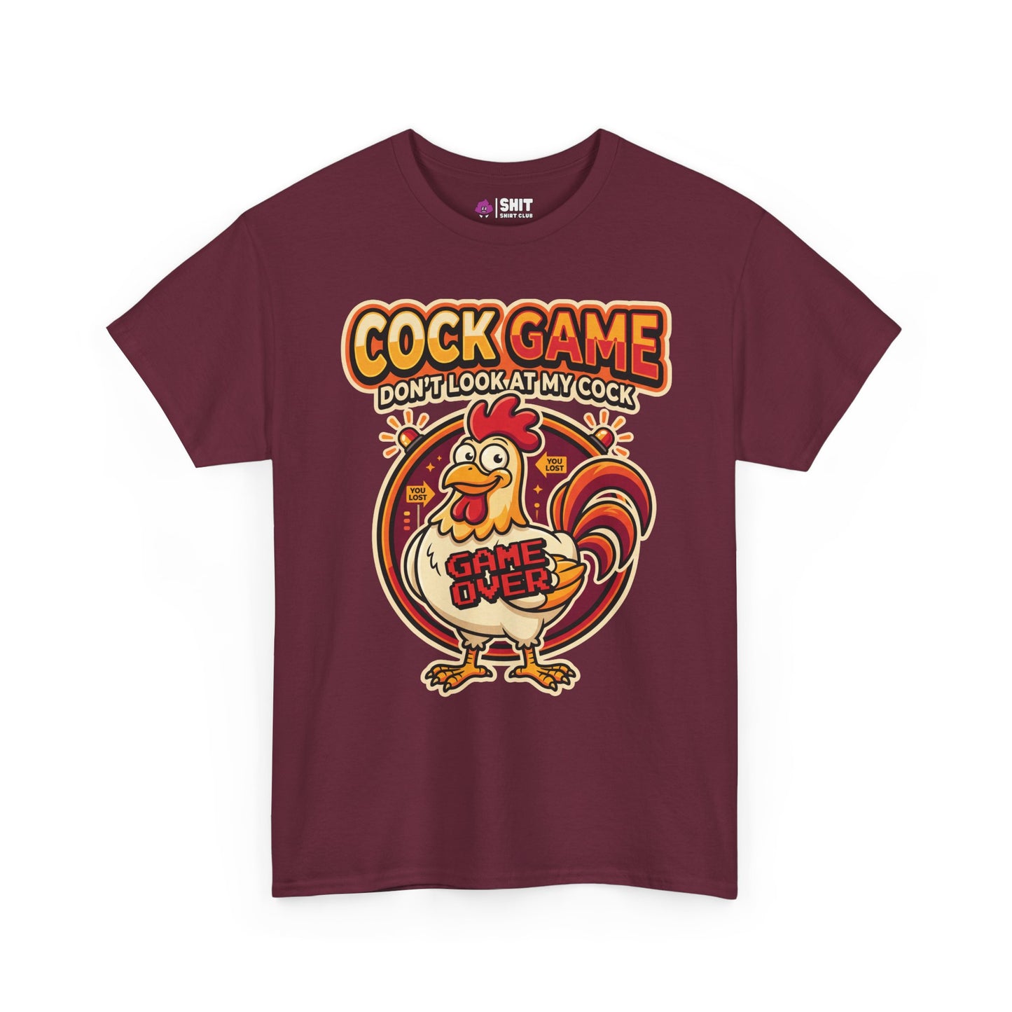 Cock Game: Don't Look at My Cock Funny Tee - Shit Shirt Club 
