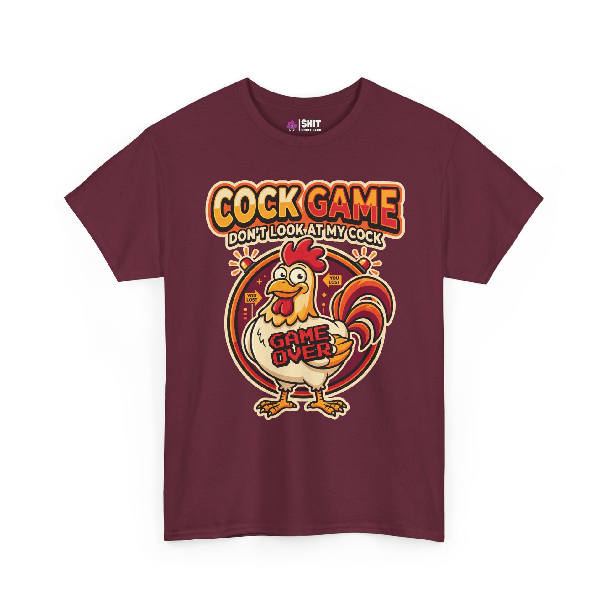 Cock Game: Don't Look at My Cock Funny Tee - Shit Shirt Club 