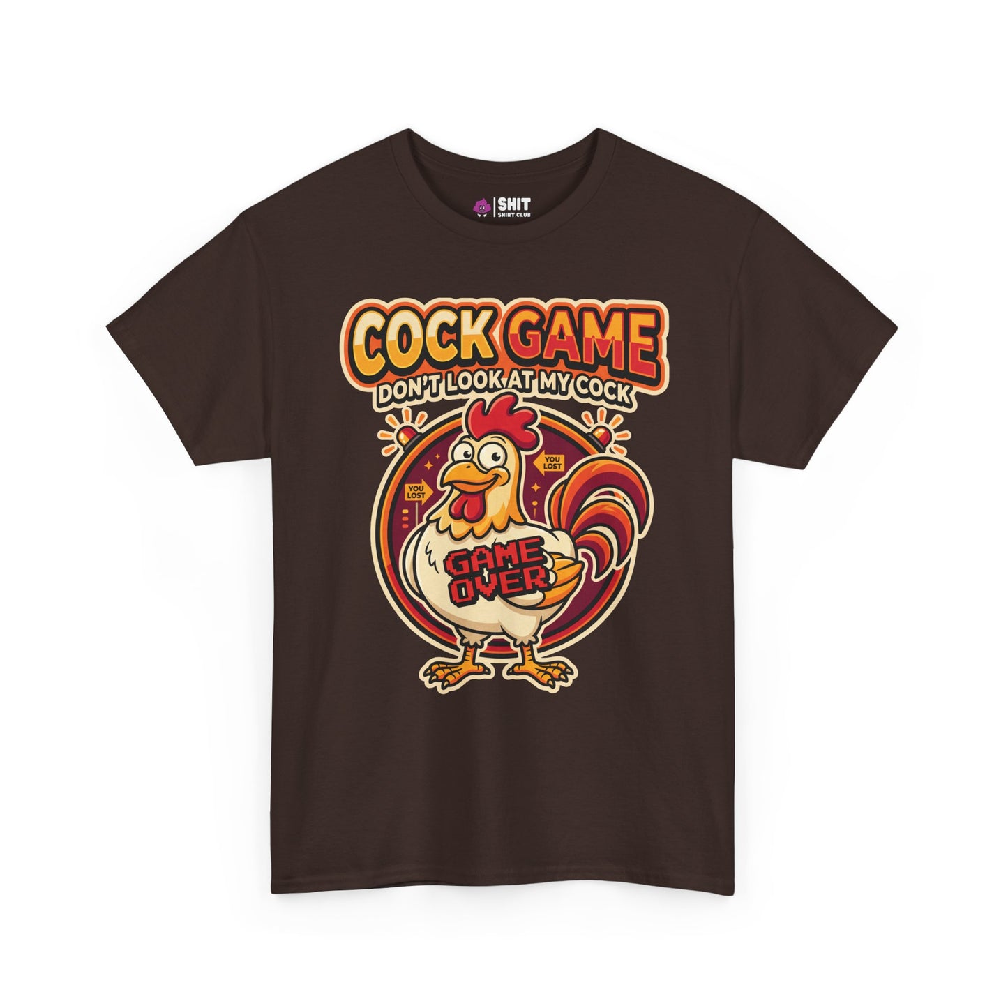 Cock Game: Don't Look at My Cock Funny Tee - Shit Shirt Club 