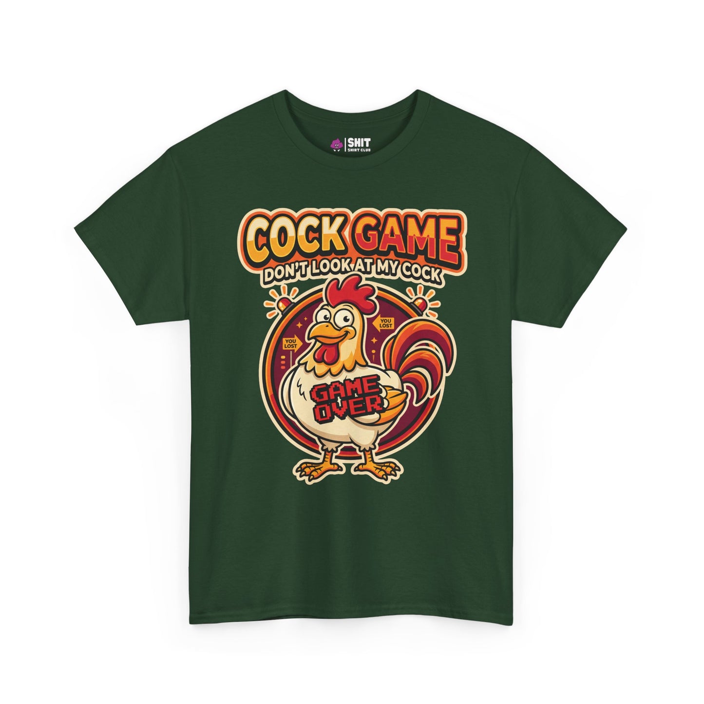Cock Game: Don't Look at My Cock Funny Tee - Shit Shirt Club 
