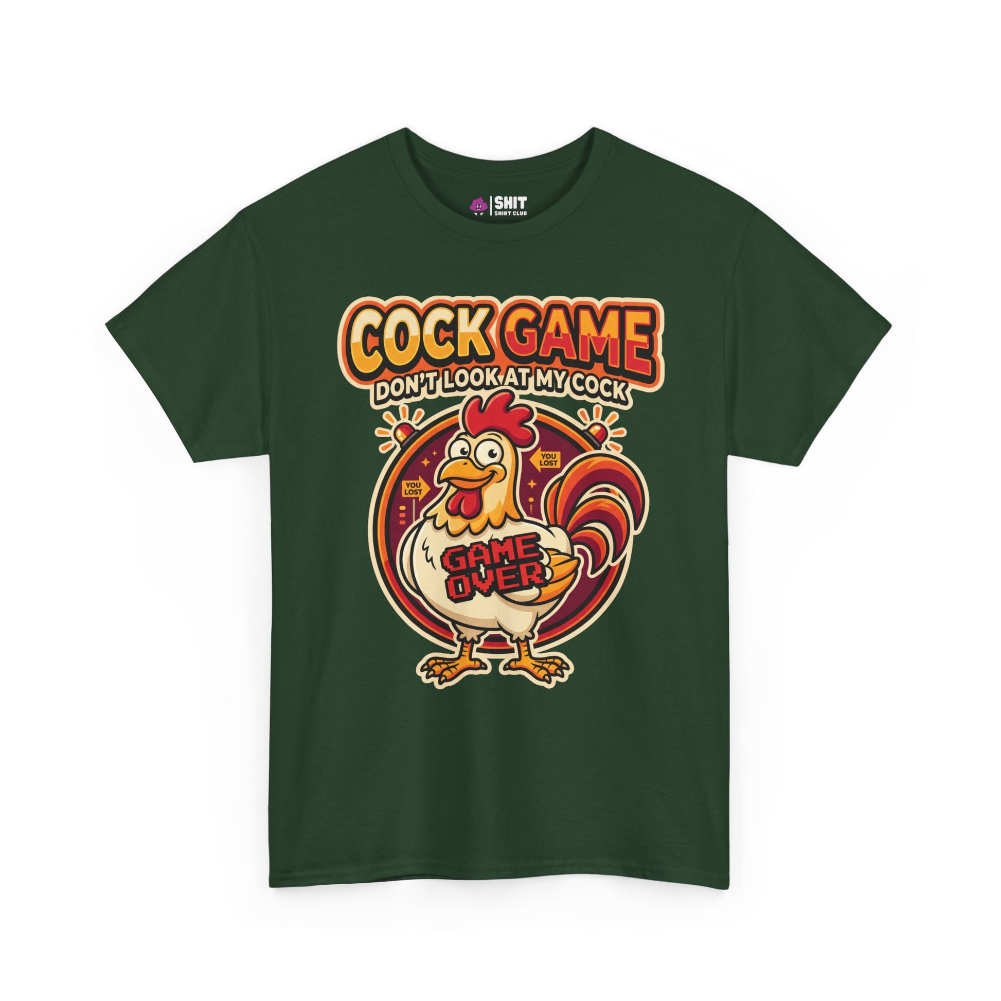 Cock Game: Don't Look at My Cock Funny Tee - Shit Shirt Club 