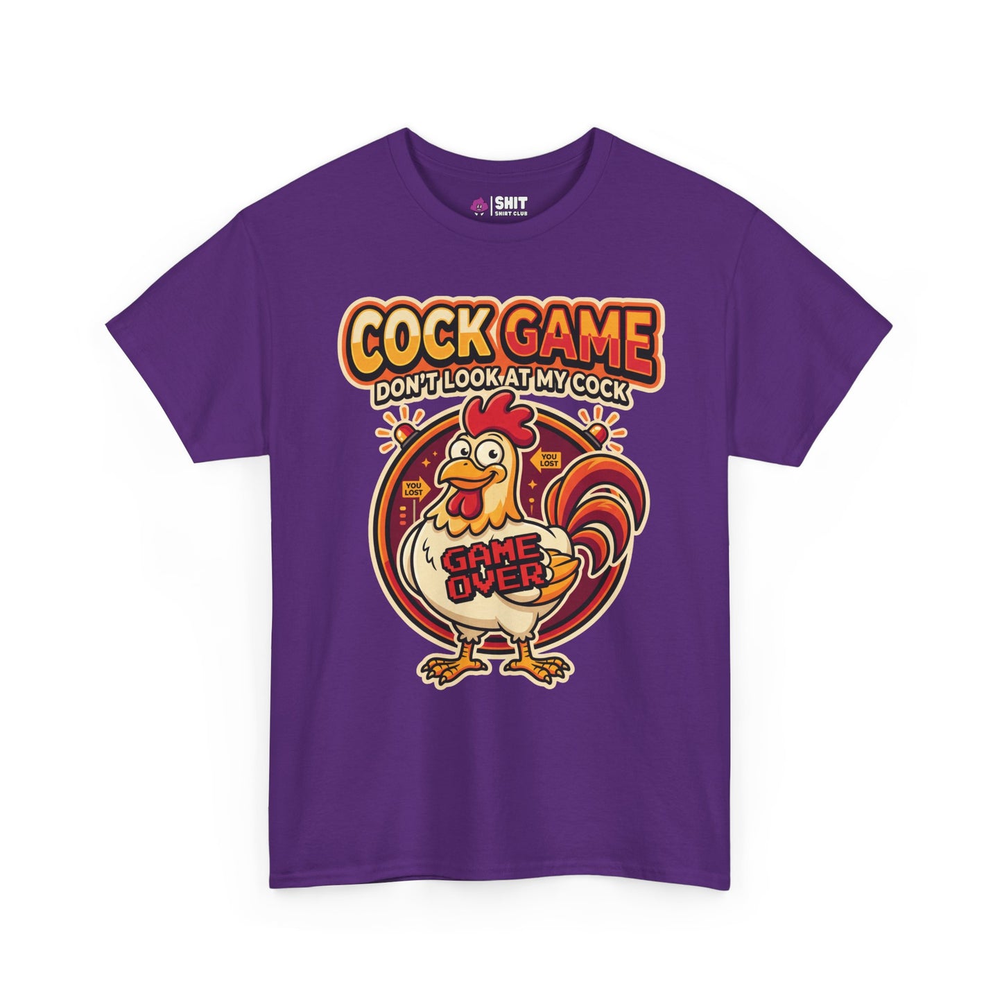 Cock Game: Don't Look at My Cock Funny Tee - Shit Shirt Club 